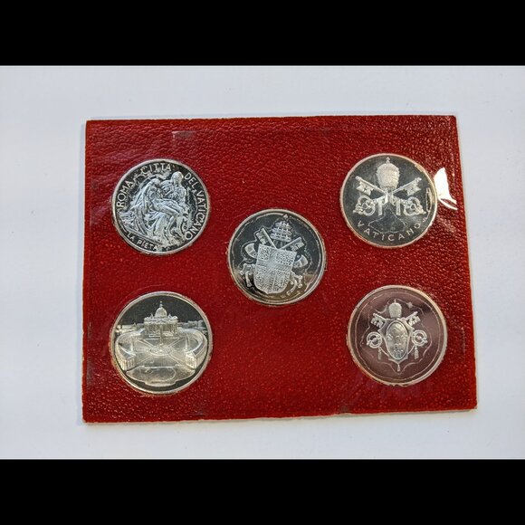 Vintage Vatican Souvenir Popes (1939-1983) Silver Plated Medals / Coins Set - Picture 4 of 6